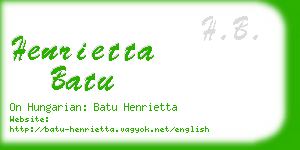 henrietta batu business card